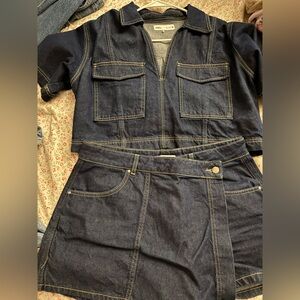 Zara Dark Denim Top and Skort set
